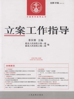 立案工作指导 2013年