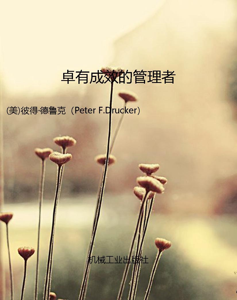 卓有成效的管理者
