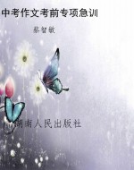 中考作文考前专项急训