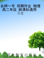 名师一号 假期作业 物