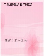 一个孤独漫步者的遐想
