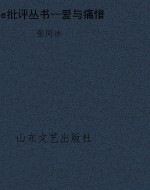 e批评丛书--爱与痛惜