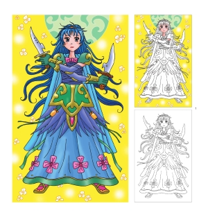 手痒痒美少女涂色——